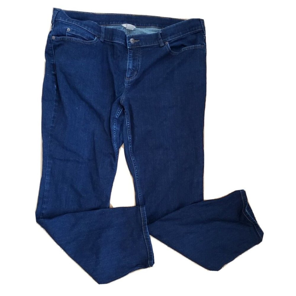 Duluth Trading Co Womens Duluthflex slim Jeans dark wash 20W x 30 inseam 84807